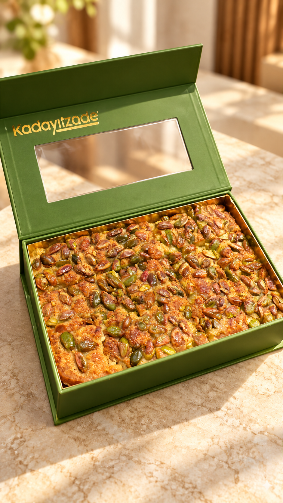 Pistachio Basbousa