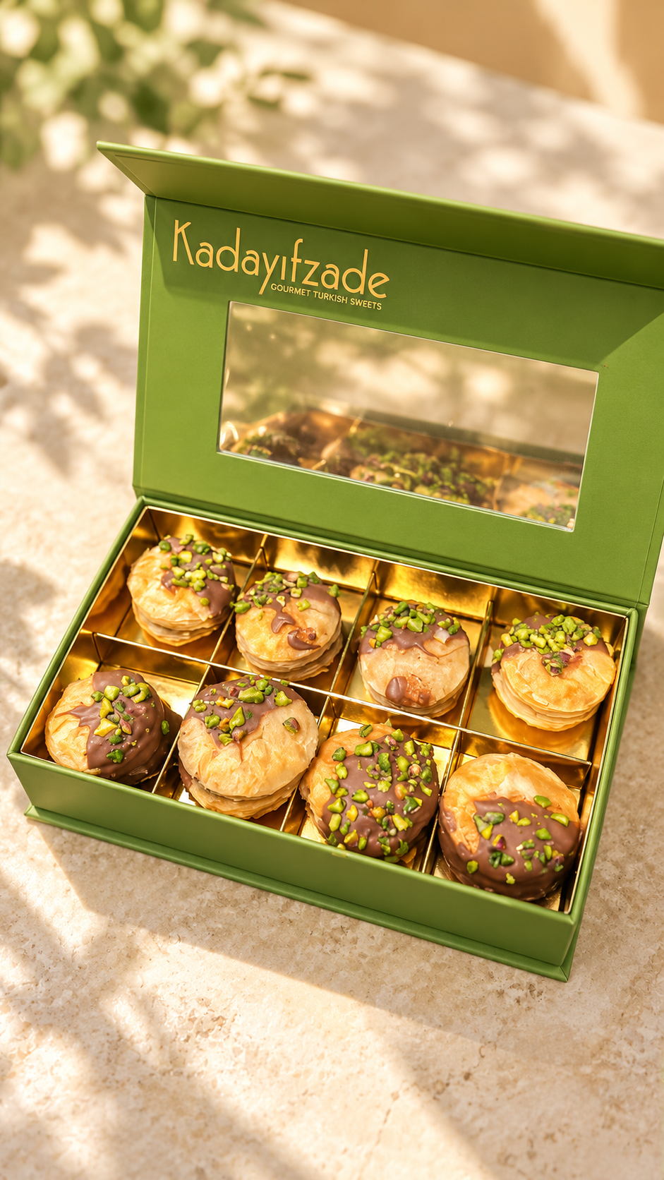 Dubai mini baklava burgers