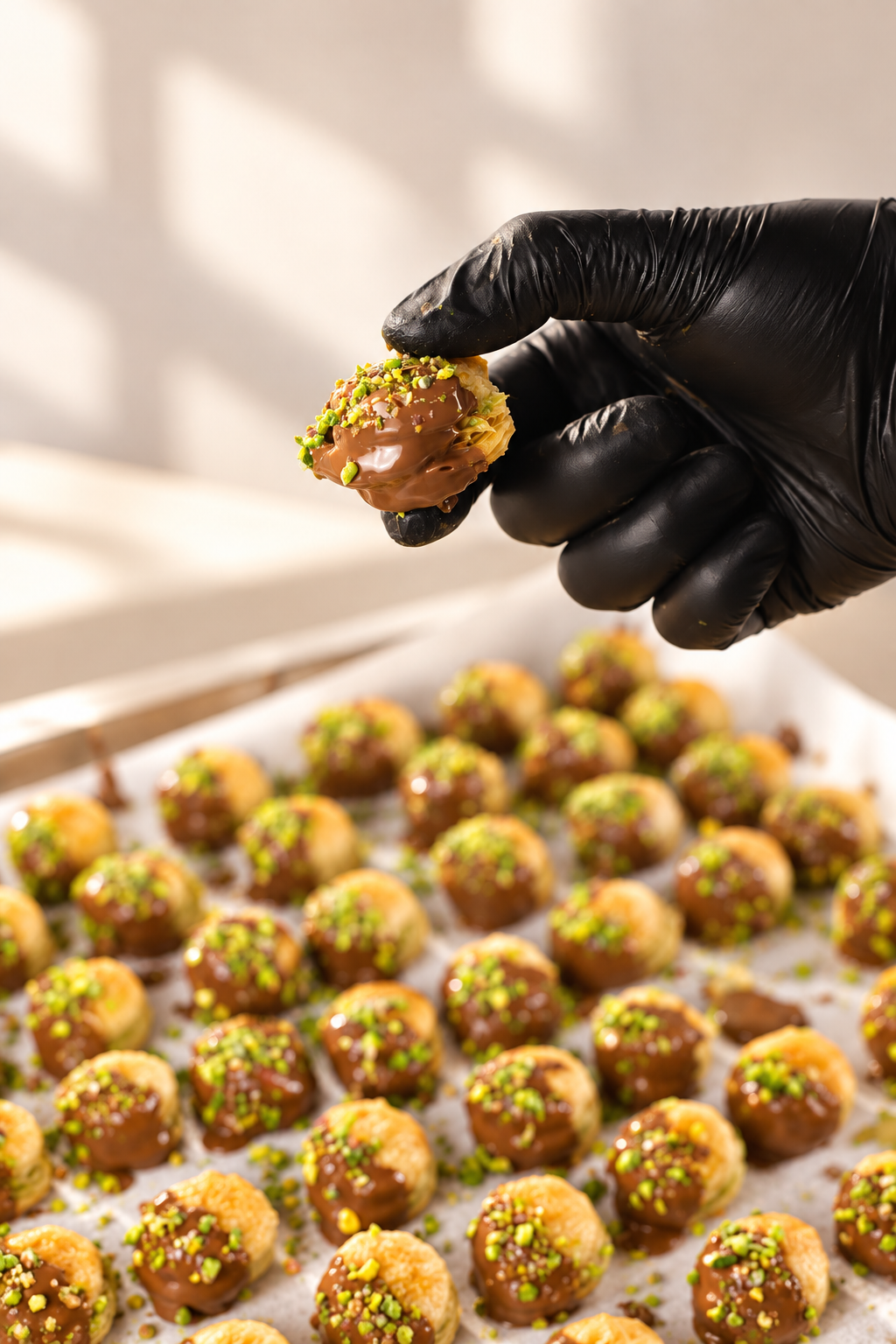 Dubai mini baklava burgers