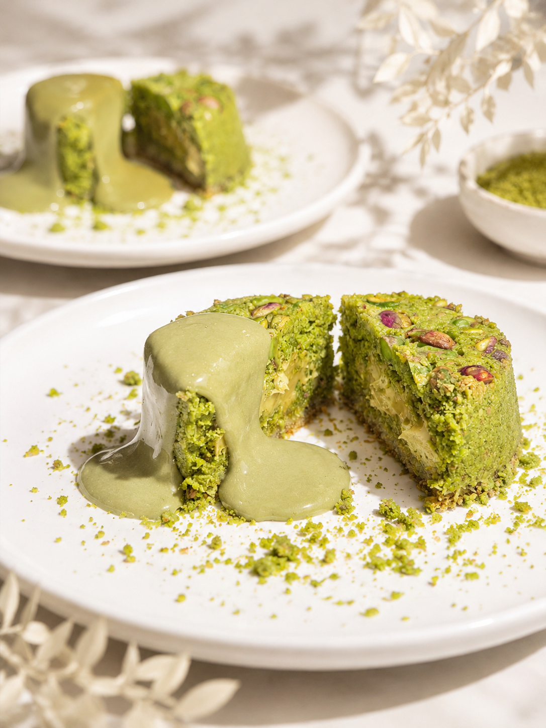 Pistachio Castle With Pistachio Cream
